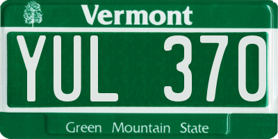 VT license plate YUL370