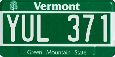 VT license plate YUL371
