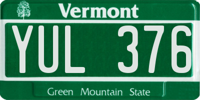 VT license plate YUL376