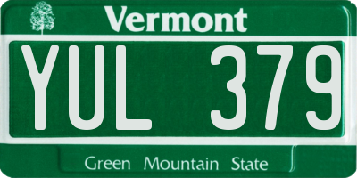 VT license plate YUL379