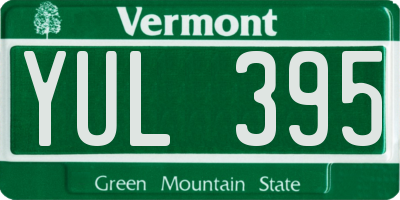 VT license plate YUL395