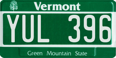 VT license plate YUL396