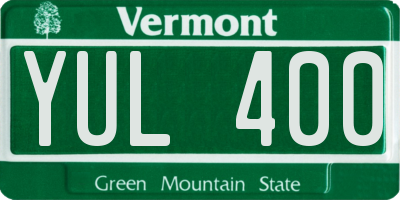 VT license plate YUL400