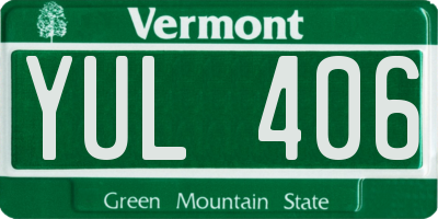 VT license plate YUL406