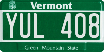 VT license plate YUL408