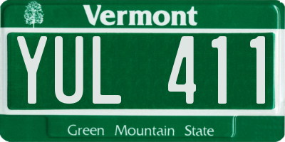 VT license plate YUL411
