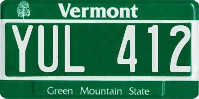 VT license plate YUL412