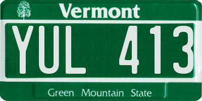 VT license plate YUL413