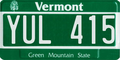 VT license plate YUL415