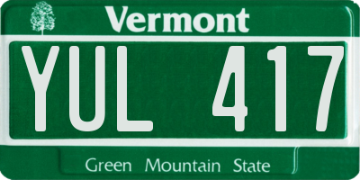 VT license plate YUL417