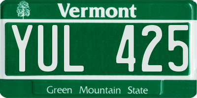VT license plate YUL425