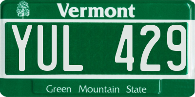 VT license plate YUL429