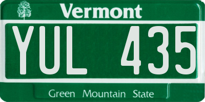VT license plate YUL435