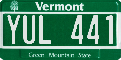 VT license plate YUL441