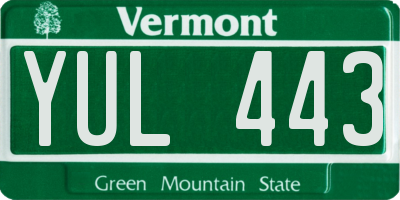 VT license plate YUL443
