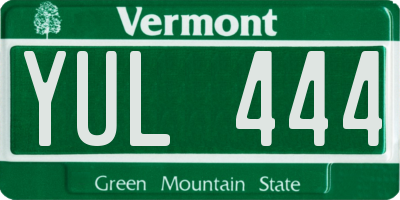 VT license plate YUL444