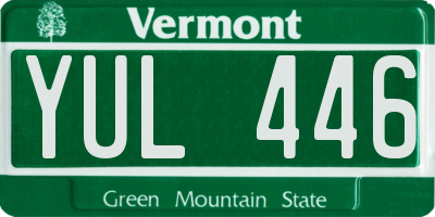 VT license plate YUL446