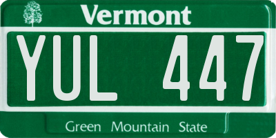 VT license plate YUL447