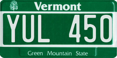 VT license plate YUL450
