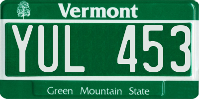 VT license plate YUL453