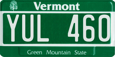 VT license plate YUL460
