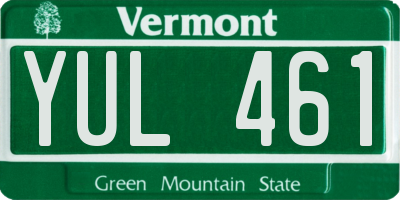 VT license plate YUL461