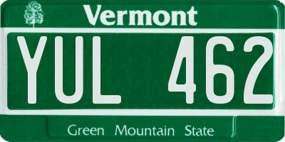 VT license plate YUL462