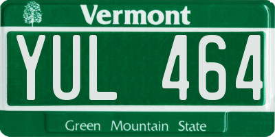 VT license plate YUL464