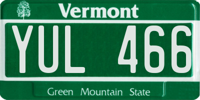 VT license plate YUL466
