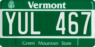 VT license plate YUL467