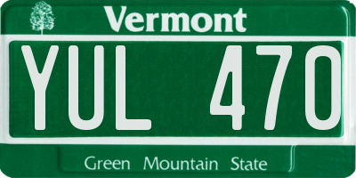 VT license plate YUL470