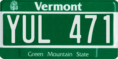 VT license plate YUL471