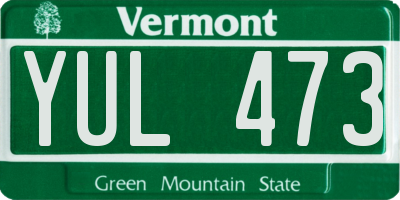 VT license plate YUL473