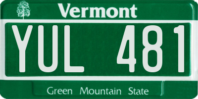 VT license plate YUL481