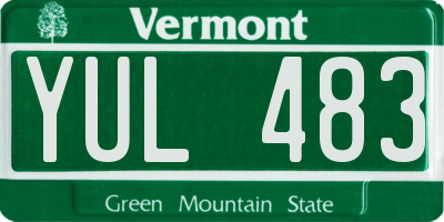 VT license plate YUL483