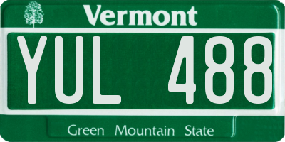 VT license plate YUL488