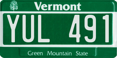 VT license plate YUL491