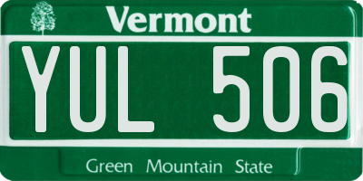 VT license plate YUL506