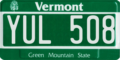 VT license plate YUL508