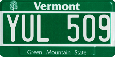 VT license plate YUL509