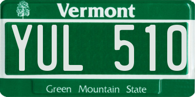 VT license plate YUL510