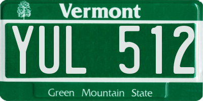 VT license plate YUL512