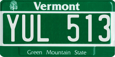 VT license plate YUL513