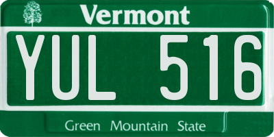 VT license plate YUL516