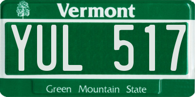 VT license plate YUL517