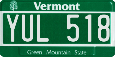 VT license plate YUL518