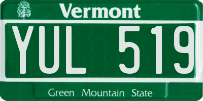 VT license plate YUL519