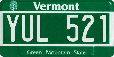 VT license plate YUL521
