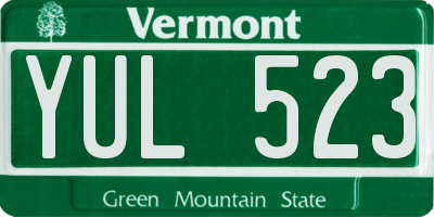 VT license plate YUL523
