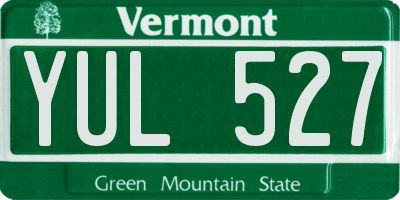 VT license plate YUL527